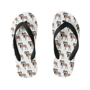 Afbeelding van de Mouflon-geit Kinder Teenslippers