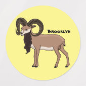 Afbeelding van de Mouflon-geit Labels (Design 2)