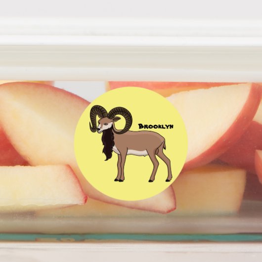 Afbeelding van de Mouflon-geit Labels (Aangebracht)