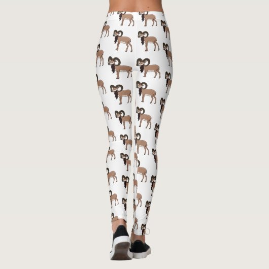 Afbeelding van de Mouflon-geit Leggings (Achterkant)