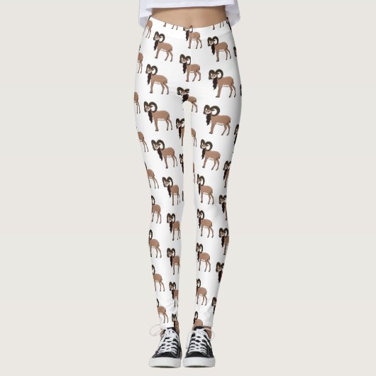 Afbeelding van de Mouflon-geit Leggings (Voorkant)