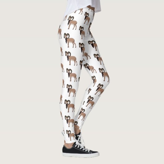 Afbeelding van de Mouflon-geit Leggings (Rechts)
