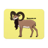 Afbeelding van de Mouflon-geit Magneet (Horizontaal)