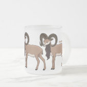 Afbeelding van de Mouflon-geit Matglas Koffiemok (Voorkant rechts)