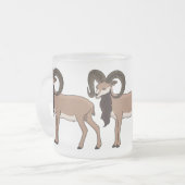 Afbeelding van de Mouflon-geit Matglas Koffiemok (Voorkant links)