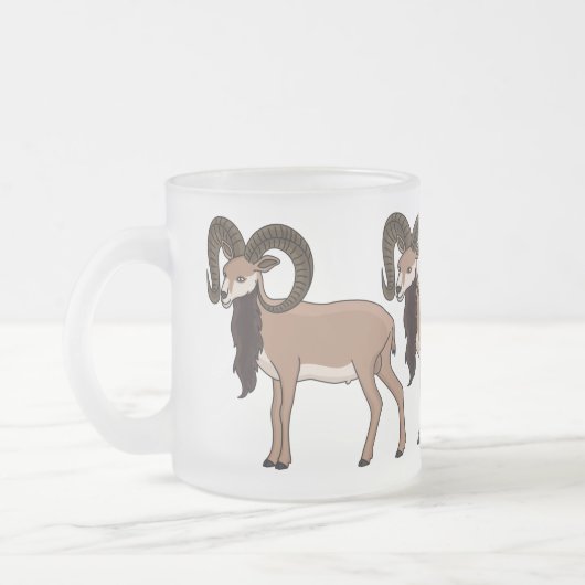 Afbeelding van de Mouflon-geit Matglas Koffiemok (Links)