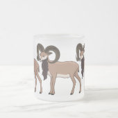 Afbeelding van de Mouflon-geit Matglas Koffiemok (Center)