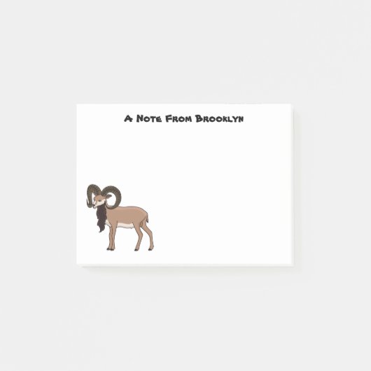 Afbeelding van de Mouflon-geit Post-it® Notes (Voorkant)