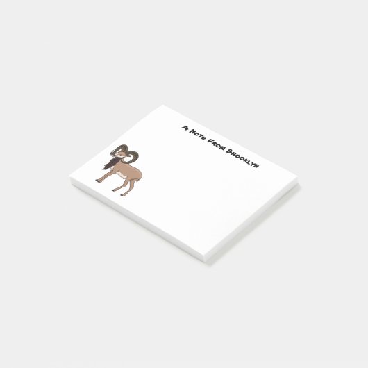 Afbeelding van de Mouflon-geit Post-it® Notes (Schuin)