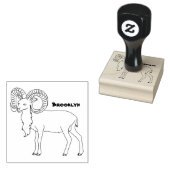 Afbeelding van de Mouflon-geit Rubberstempel (Gestempeld)