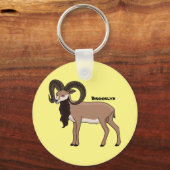Afbeelding van de Mouflon-geit Sleutelhanger (Voorkant)