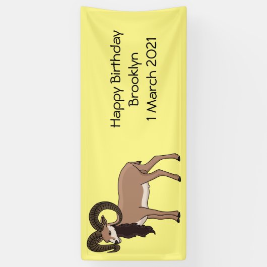 Afbeelding van de Mouflon-geit Spandoek (Verticaal)