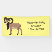 Afbeelding van de Mouflon-geit Spandoek (Horizontaal)