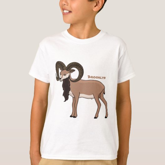 Afbeelding van de Mouflon-geit T-shirt (Voorkant)