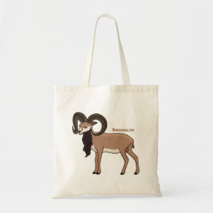 Afbeelding van de Mouflon-geit Tote Bag
