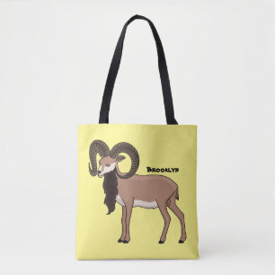 Afbeelding van de Mouflon-geit Tote Bag