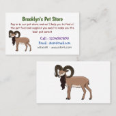 Afbeelding van de Mouflon-geit Visitekaartje (Voorkant / Achterkant)