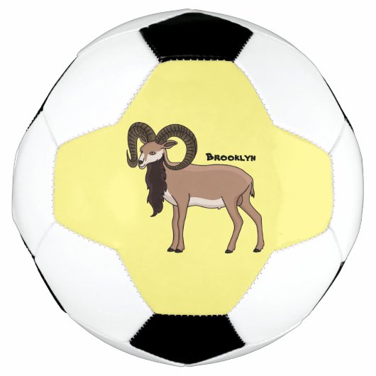 Afbeelding van de Mouflon-geit Voetbal (Voorkant)