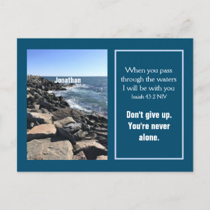 Afbeelding van de oceaan met Bijbel Verse Isaiah 4 Briefkaart