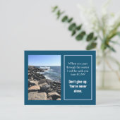 Afbeelding van de oceaan met Bijbel Verse Isaiah 4 Briefkaart (Staand voorkant)