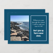 Afbeelding van de oceaan met Bijbel Verse Isaiah 4 Briefkaart (Voorkant / Achterkant)