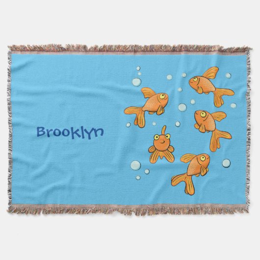 Afbeelding van de oranje goudvis-cartoon deken (Voorkant)