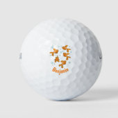 Afbeelding van de oranje goudvis-cartoon golfballen (Voorkant)
