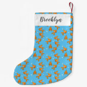 Afbeelding van de oranje goudvis-cartoon kleine kerstsok (Achterkant)