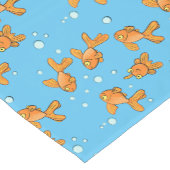 Afbeelding van de oranje goudvis-cartoon korte tafelloper (Hoek)