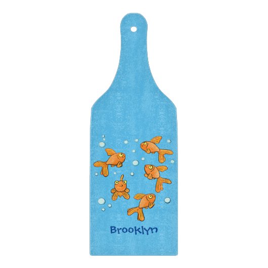Afbeelding van de oranje goudvis-cartoon snijplank (Voorkant)