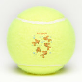 Afbeelding van de oranje goudvis-cartoon tennisballen (Achterkant)