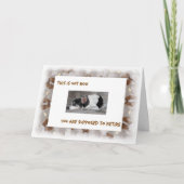 Afbeelding van de ouderdomsoppas, slaperige hond kaart (Voorkant)