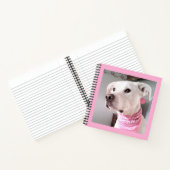 Afbeelding van de paarse puppy dog met roze zout notitieboek (Binnen)