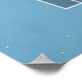 Afbeelding van de rechtbank van Tennis Poster (Hoek)