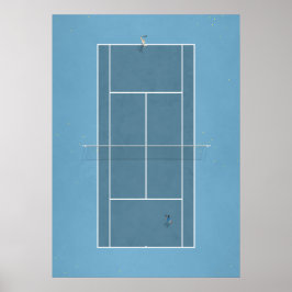 Afbeelding van de rechtbank van Tennis Poster