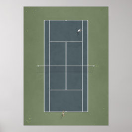Afbeelding van de rechtbank van Tennis Poster