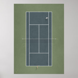 Afbeelding van de rechtbank van Tennis Poster