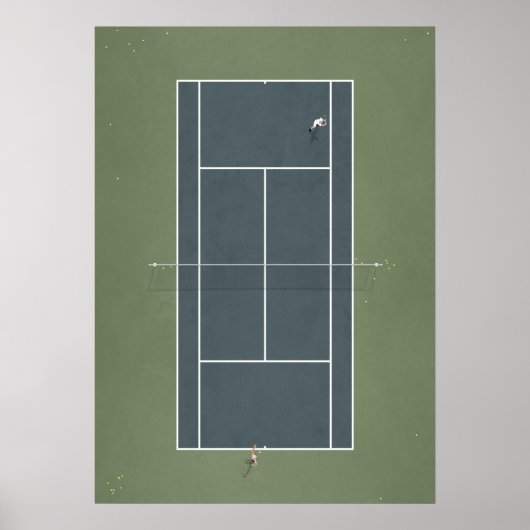 Afbeelding van de rechtbank van Tennis Poster (Voorkant)
