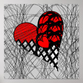 Afbeelding van de rode en zwarte wieg poster (Voorkant)