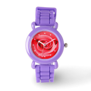 Afbeelding van de rode rozenstolling horloge