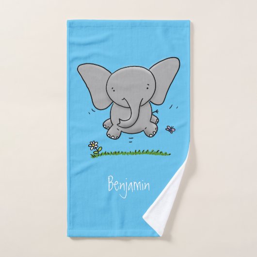 Afbeelding van de schattige baby-olifant cartoon bad handdoek (Handdoek)