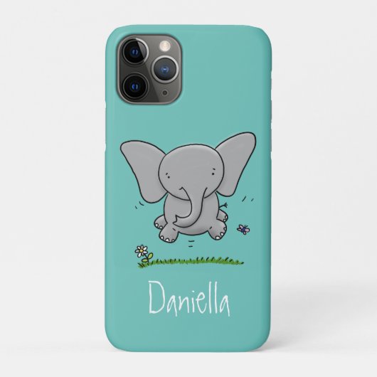 Afbeelding van de schattige baby-olifant cartoon Case-Mate iPhone case (Achterkant)