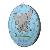 Afbeelding van de schattige baby-olifant cartoon dartbord (Voorkant Rechts)