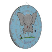 Afbeelding van de schattige baby-olifant cartoon dartbord (Voorkant Links)