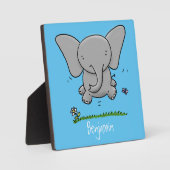 Afbeelding van de schattige baby-olifant cartoon fotoplaat (Voorkant)