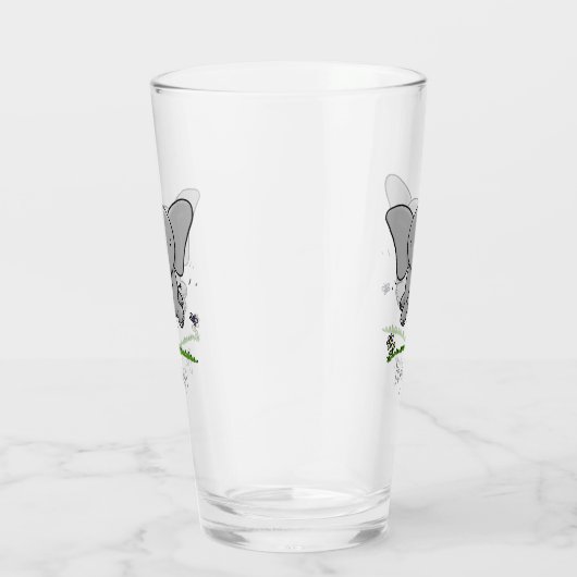 Afbeelding van de schattige baby-olifant cartoon glas (Rechts)