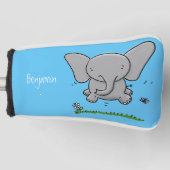 Afbeelding van de schattige baby-olifant cartoon golfheadcover (Voorkant)