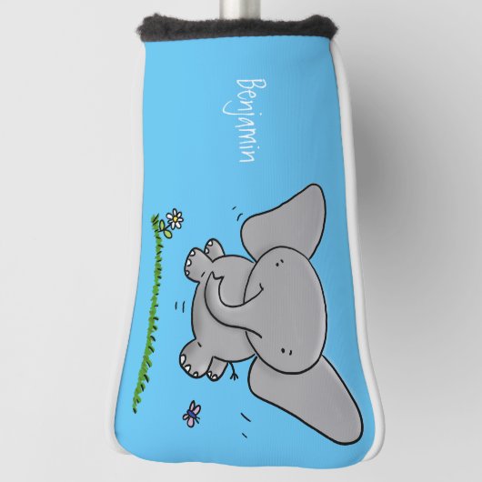 Afbeelding van de schattige baby-olifant cartoon golfheadcover (Draai 90)