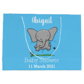Afbeelding van de schattige baby-olifant cartoon groot cadeauzakje (Achterkant)