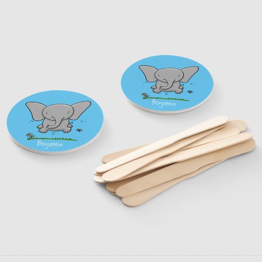 Afbeelding van de schattige baby-olifant cartoon handwaaier (Niet-gemonteerd)